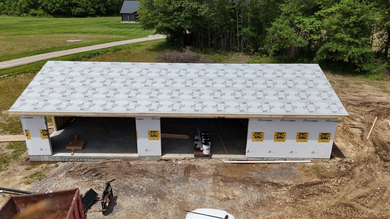 Commercial garage roof installation in Greene County IN